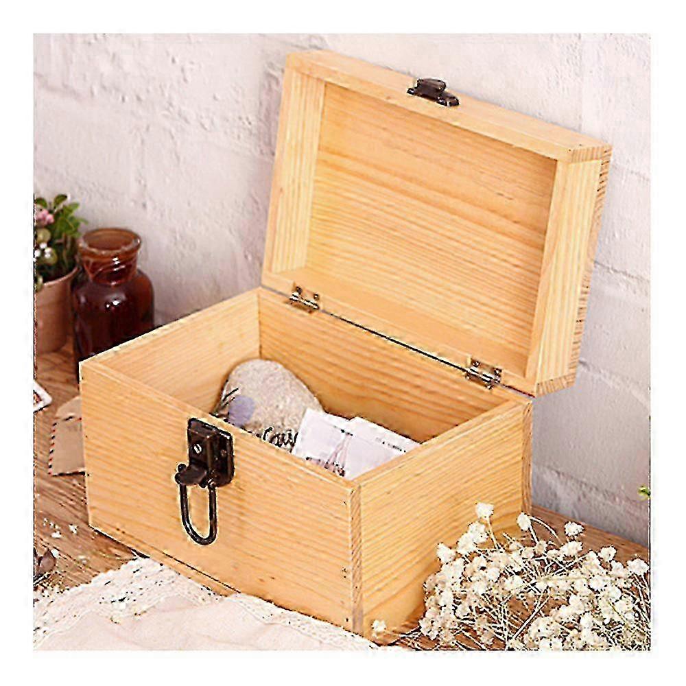zakka Wooden Storage Box with Lock for Dairy