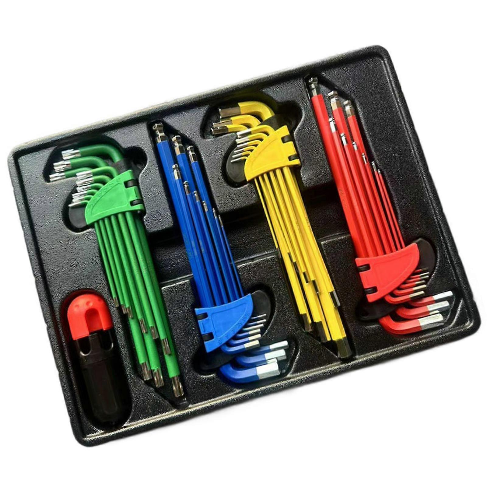 Industrial Hexagon Wrench Set L Wrench Set Suitable for Home and Workplace Hexagon Wrench Set Hexagon Wrench Manual Multicolor