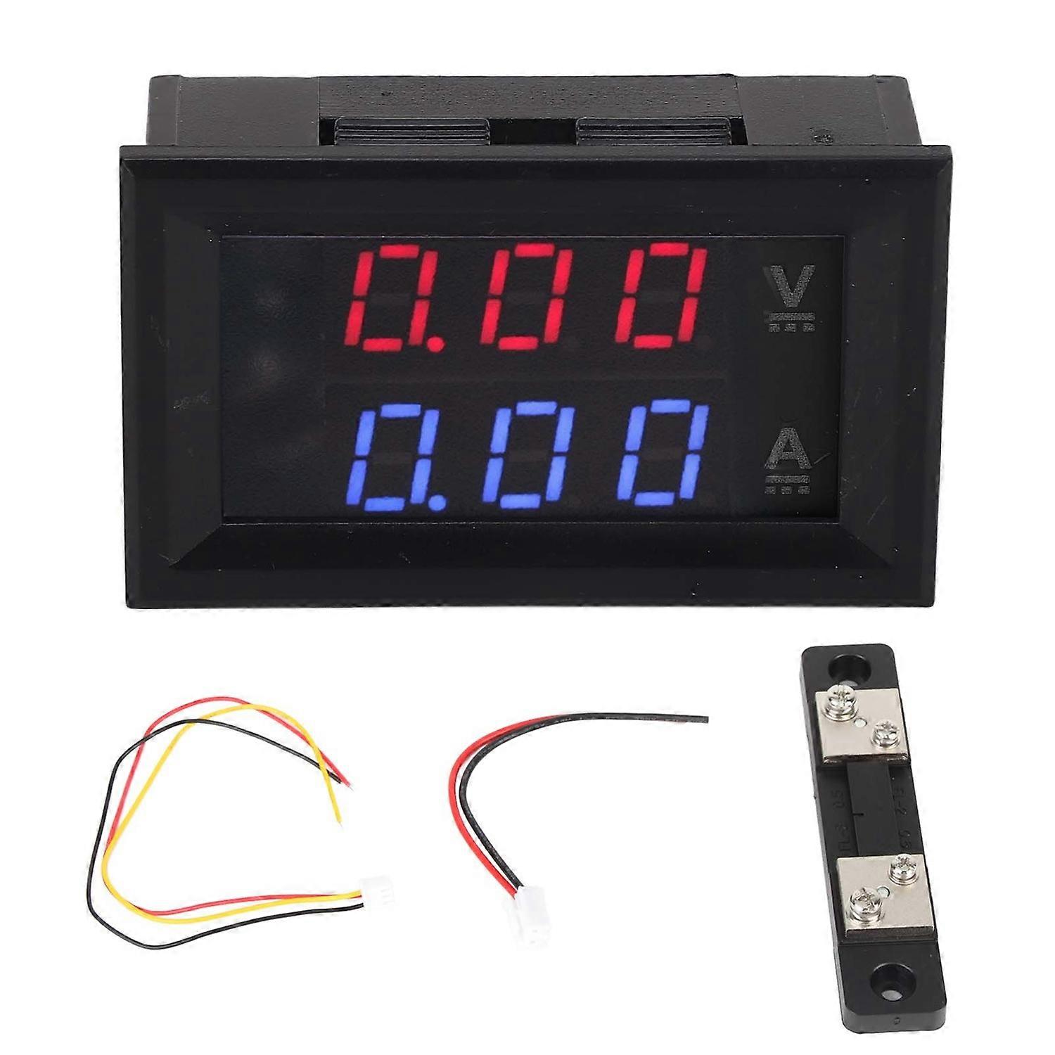 Voltage Current Meter Digital Voltmeter Ammeter Volt Tester Amp Detector LED Amperage Monitor Gauge 