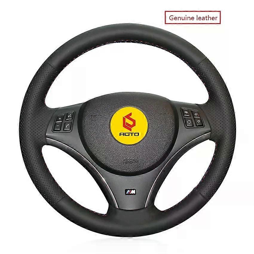 Apply Braiding cover for Steering Wheel Cover for BMW E90 E91 E92 E93 X1 E84 E87 E81 E82 E88 leather steering wheel case