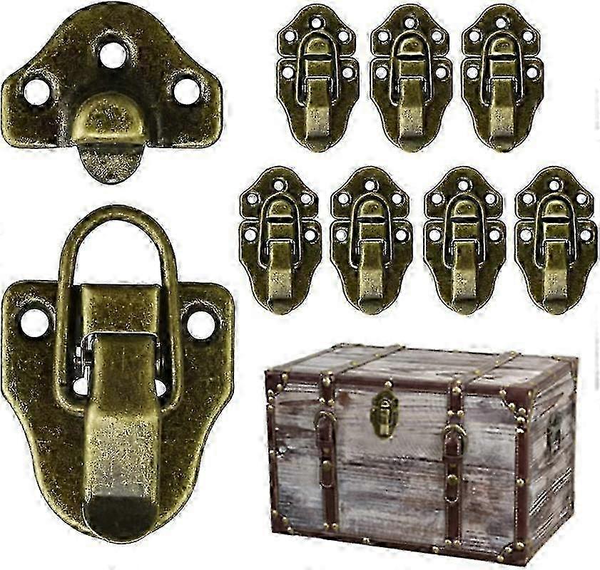 8 Pack Retro Style Ancient Antique Box Buckle Lock Case Lock Latches Buckle for Toolbox Suitcase