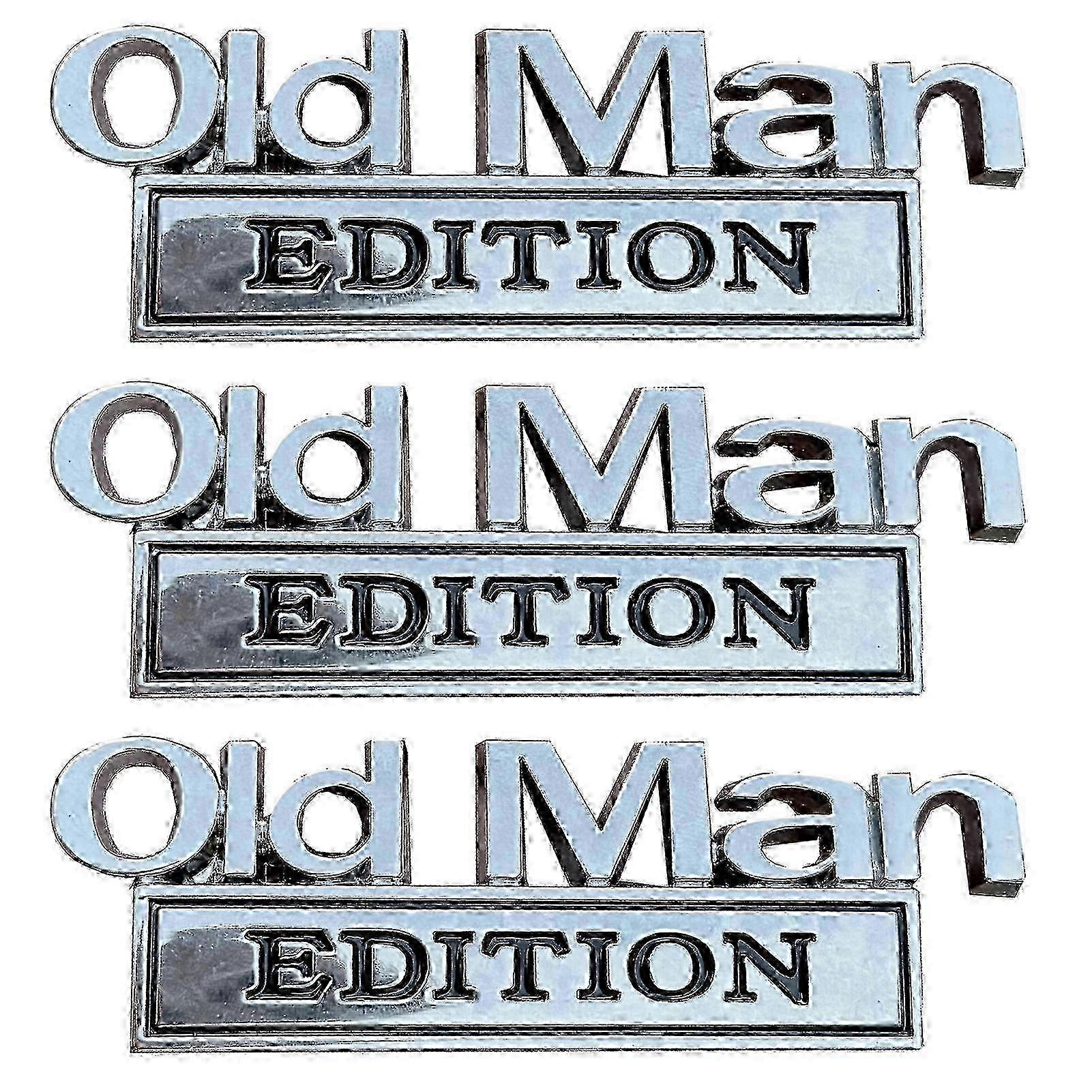 Old Man Edition Car Emblems - Universal Auto Accessory for All Vehicles
