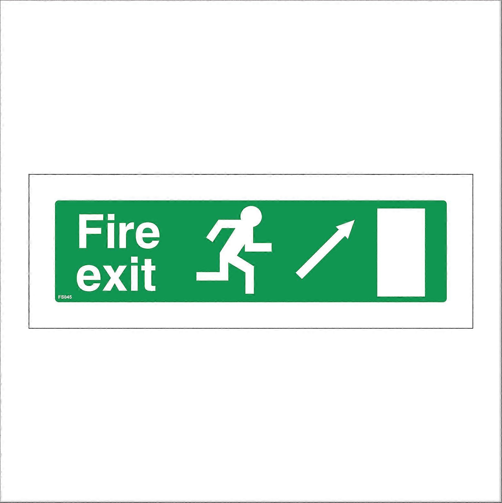 FS045 Fire Exit Right Sign with Running Man Door Arrow