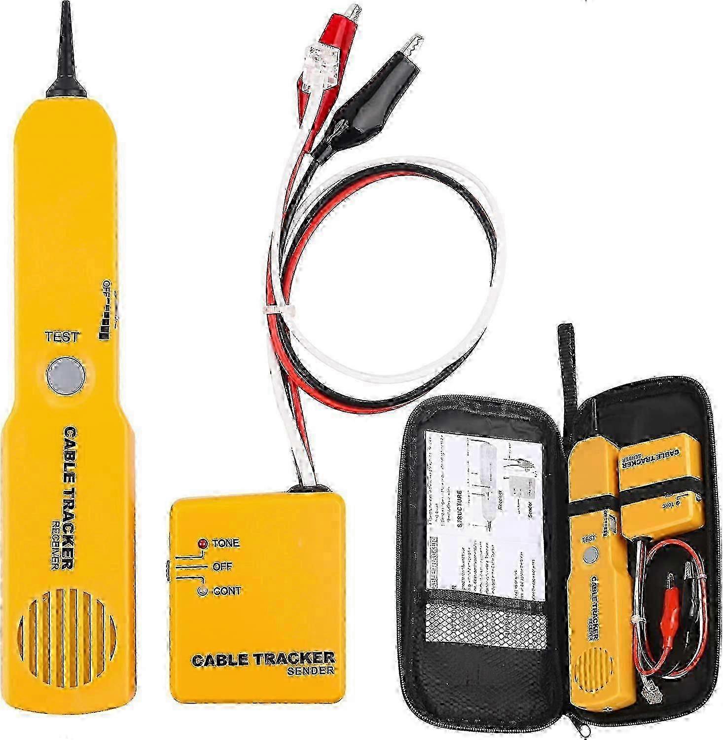 Circuit Tester, Wire Tracer and Tone Generator, Network Cable Tester RJ-11 Plug, Search and Locate Wires and Cables, Test Circuit Continuity