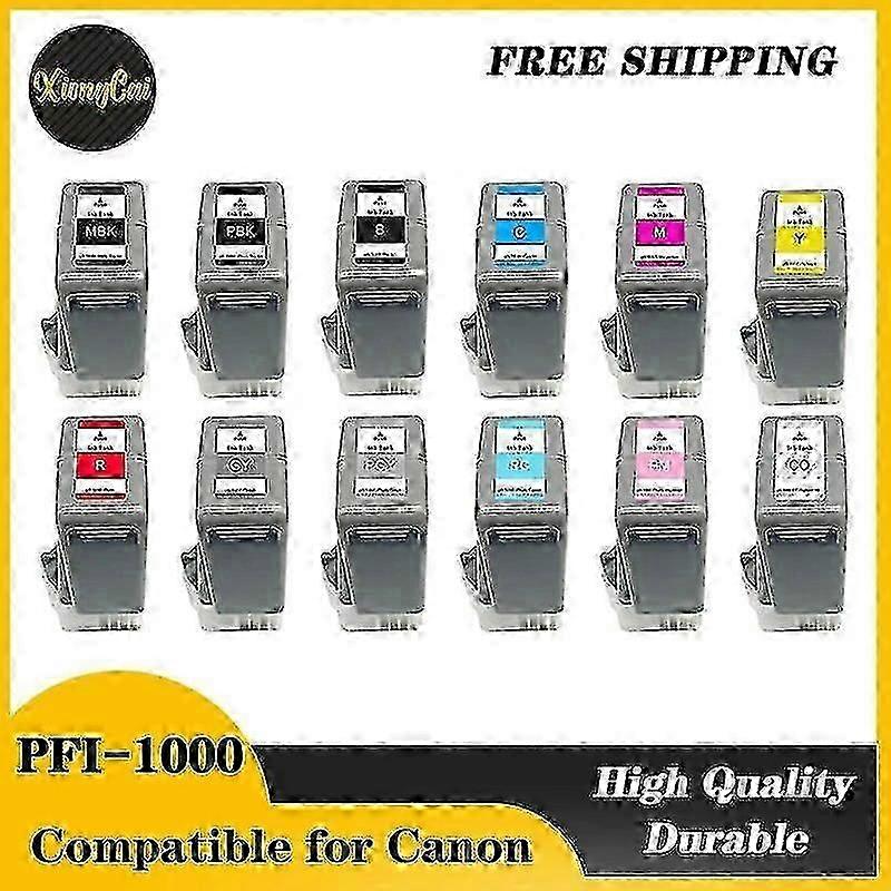 Cartucho de tinta premium compatível com Canon Pro-1000 - conjunto completo com chip (12 cores)