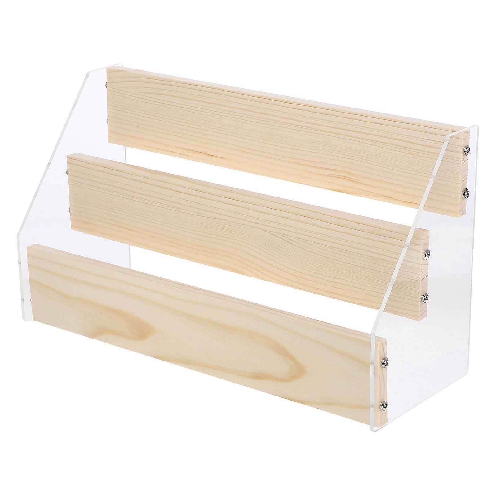 Acrylic Display Stand for Dolls Organizer Stepped Design Clear