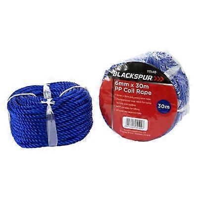 6mm x 30m Polypropylene Coil Rope - Strong Multipurpose Rope for Tying, Lashing, and Pulling