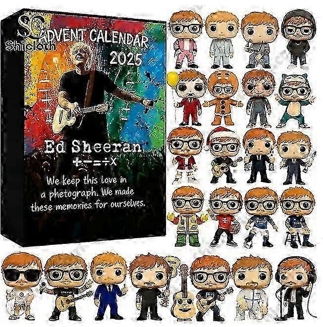 Ed Sheeran 2025 Advent Urlaub Blind Box Weihnachtsbaumschmuck Acryl Anhänger