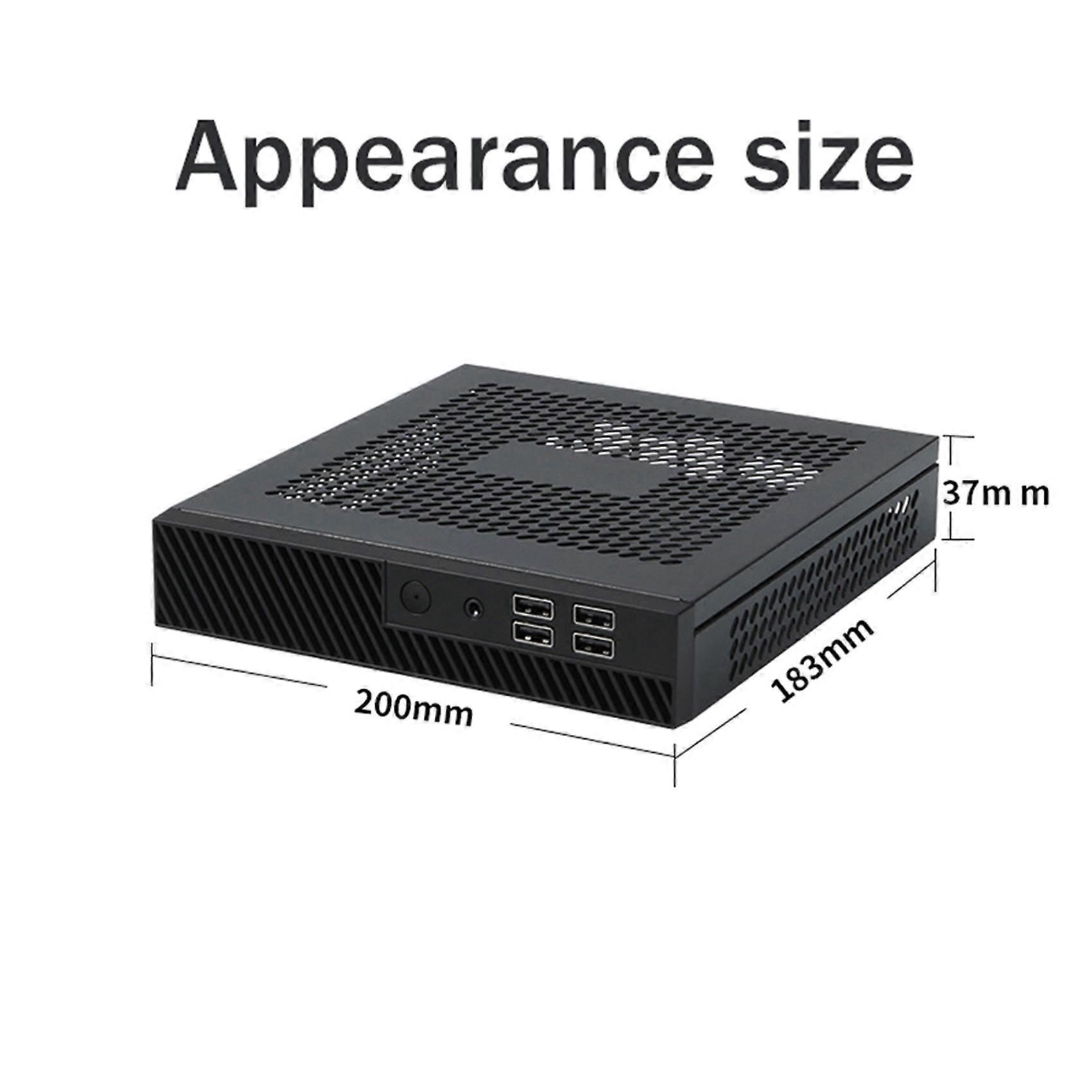 2X DX01 Thin Mini ITX Desktop Computer Chassis Thin Half Height Computer Chassis Portable Desktop Computer Case