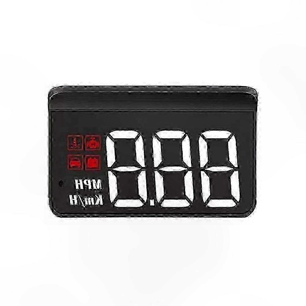 Digital OBD2 HUD Display for Real-Time Speed, Temperature & Voltage Monitoring - 86x37x16mm Black - Easy to Install