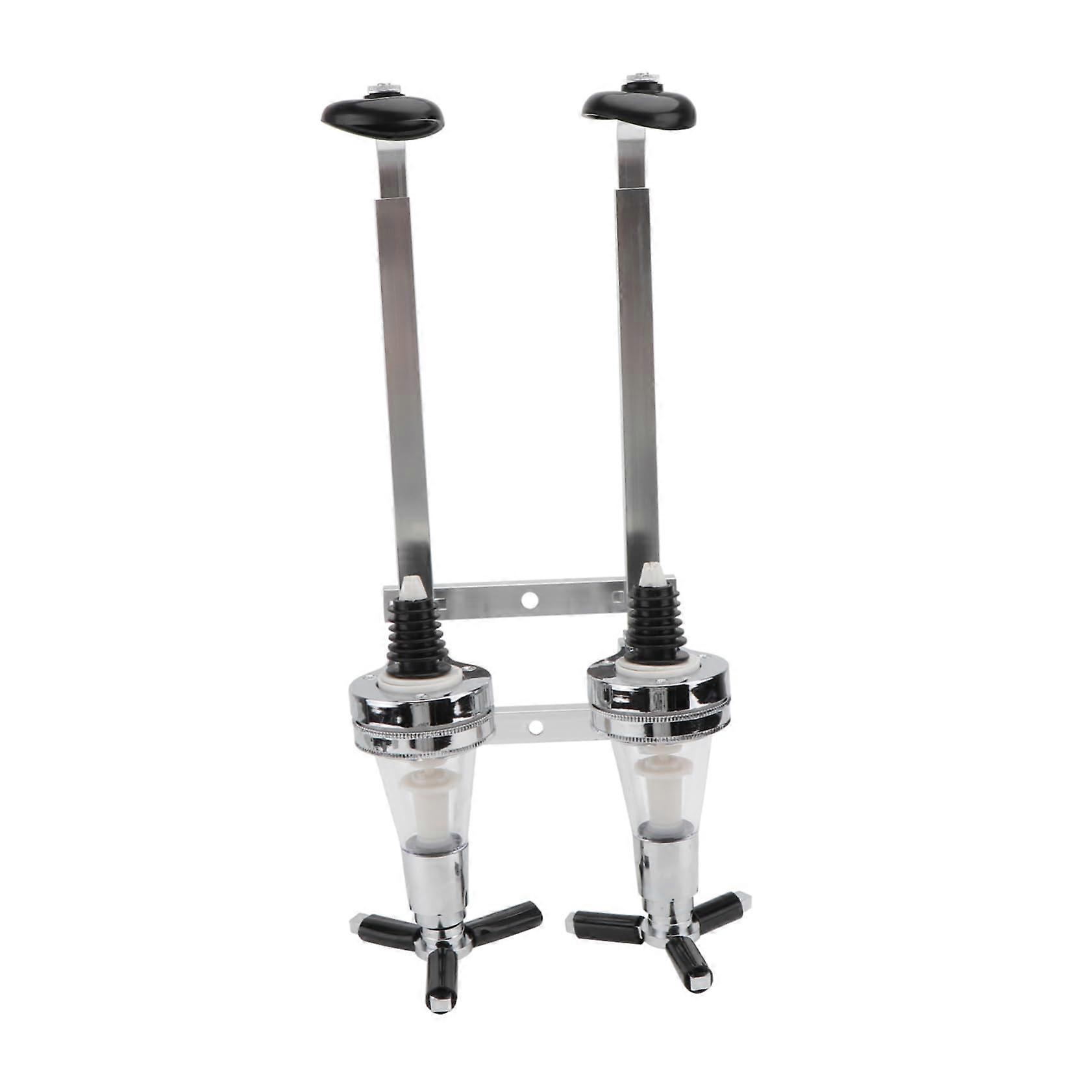 Wall Mounted Liquor Dispenser with Spring Handle for Beverage Bottles in Bars and Parties