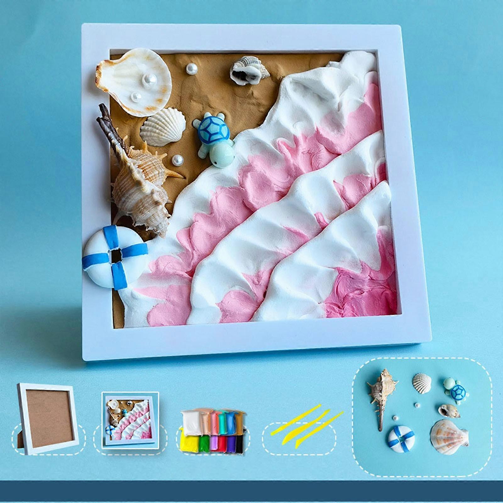 DIY Handmade Material Toy Texture Picture Frame Painting 3D Three Group To Build Creative Gifts for Children