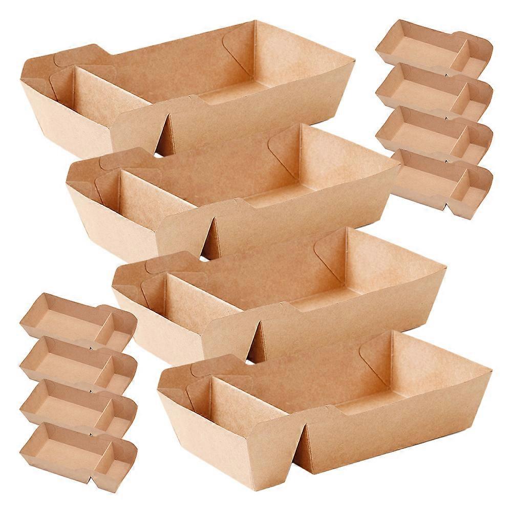 Paper Snack Boxes for Storage Use 40Pcs Snack Boxes Khaki Paper Material