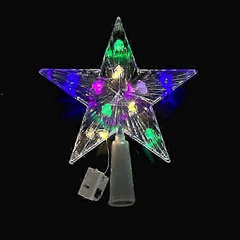 LED Christmas Tree Topper with Shiny Rotating Star for Holiday Decoration