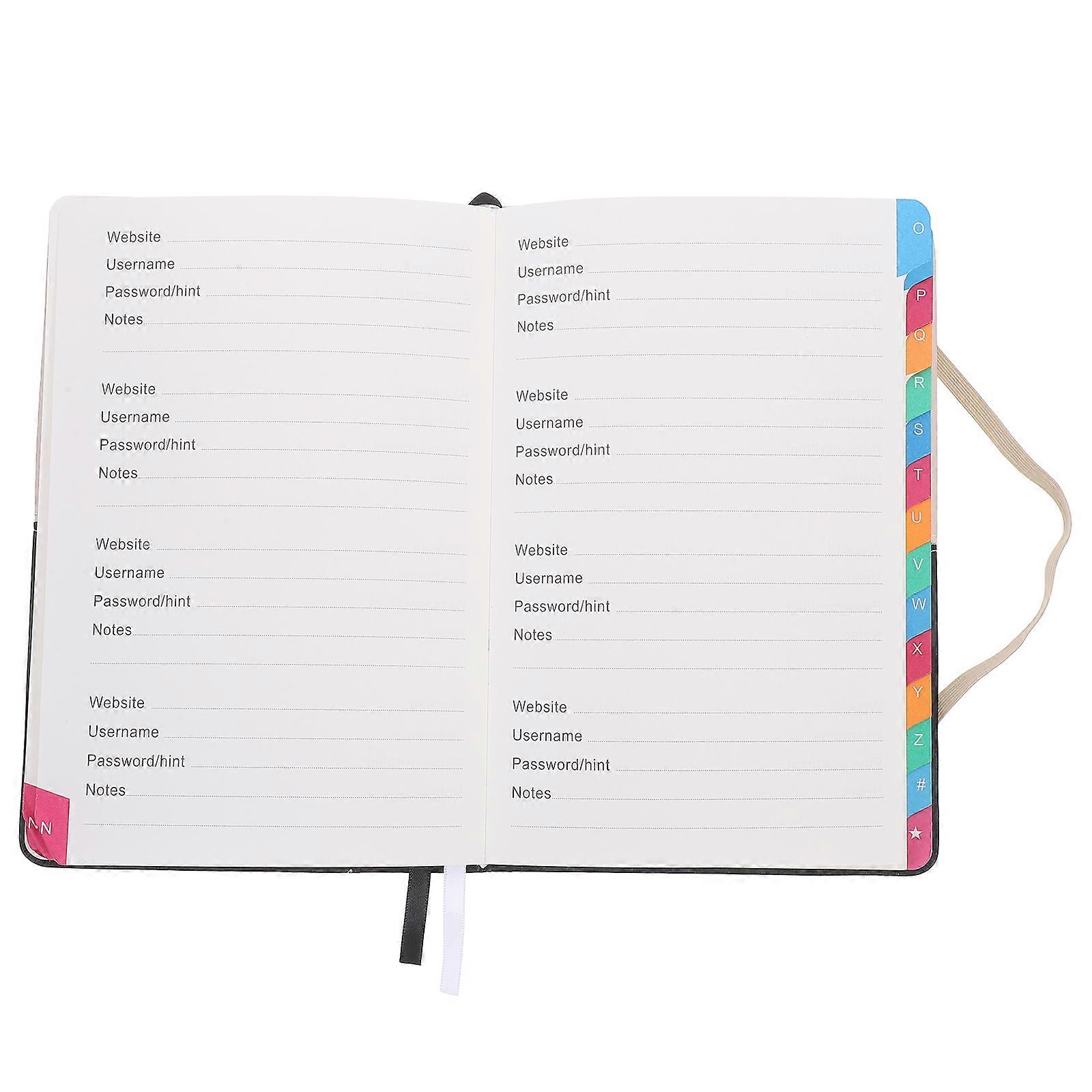 Password Notebook Address Organizer for Writing Use with Multi Color Cover