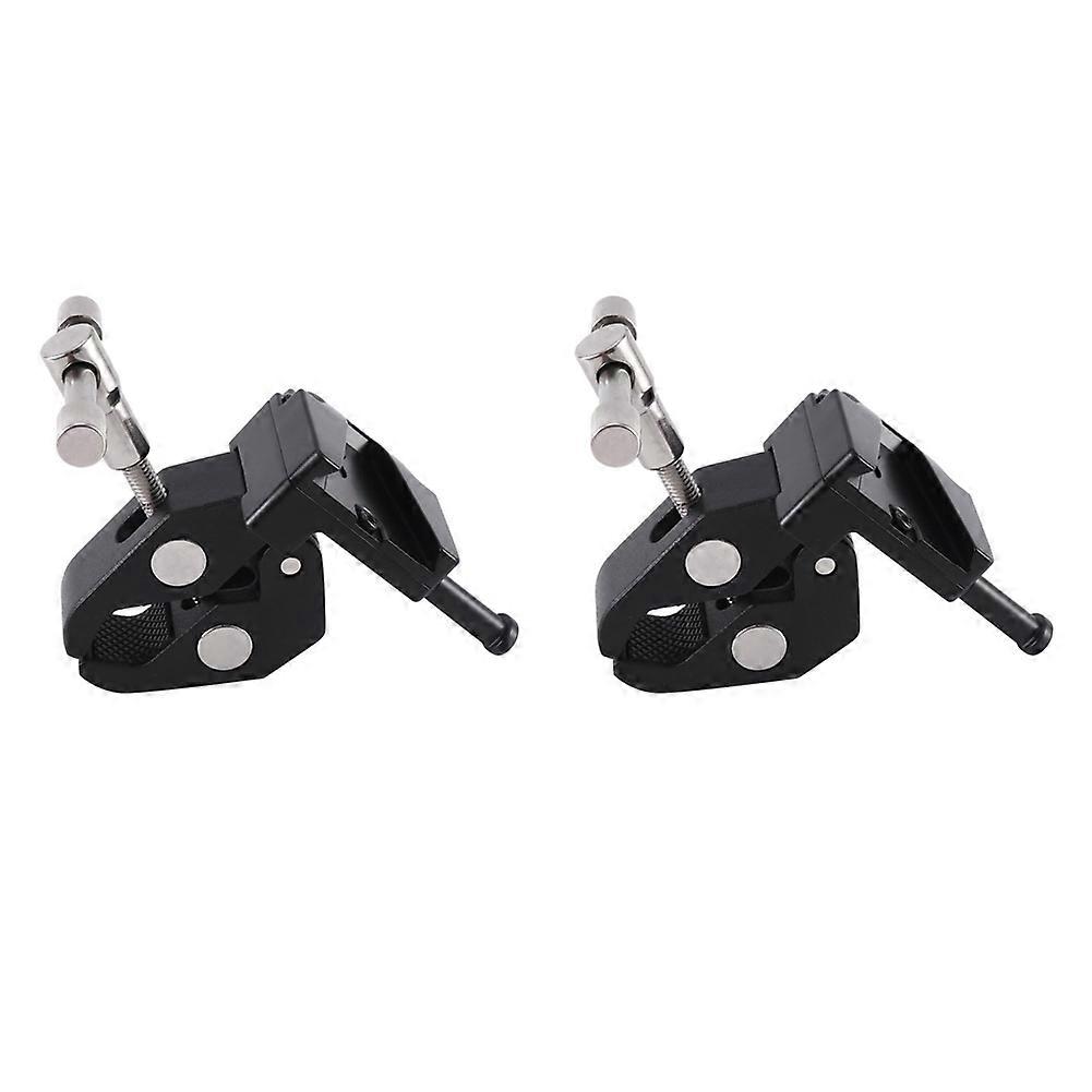 2X Super Crab Clamp with T Handle & Universal V-Lock Mount Quick Release Adapter for DSLR Camera Battery Mounting