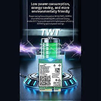 WiFi 7 BE200 Network Card Bluetooth 5.4 Tri Band 2.4G/5G/6GHz 8774Mbps BE200NGW M.2 Wireless Adapter Better Than WiFi6E