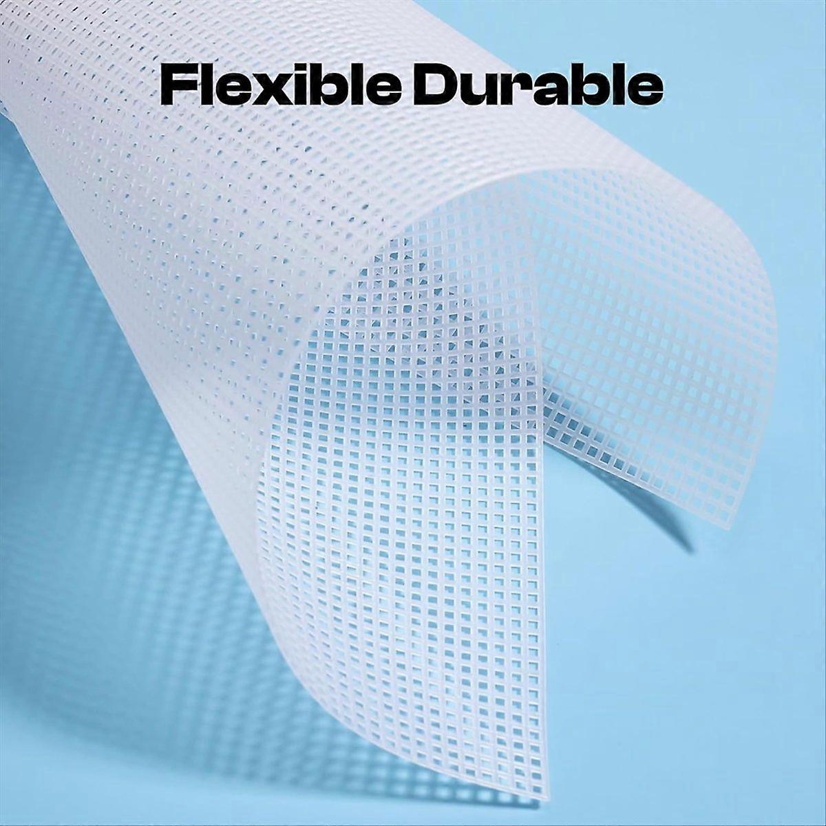 7 Count Plastic Mesh Canvas Sheets for Embroidery, Acrylic Yarn Crafting,Crochet Projects and Make Aquarium Dividers