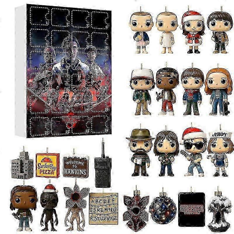 Stranger Things 5 2025 Advent Calendar Acrylic Ornaments Christmas Countdown Box