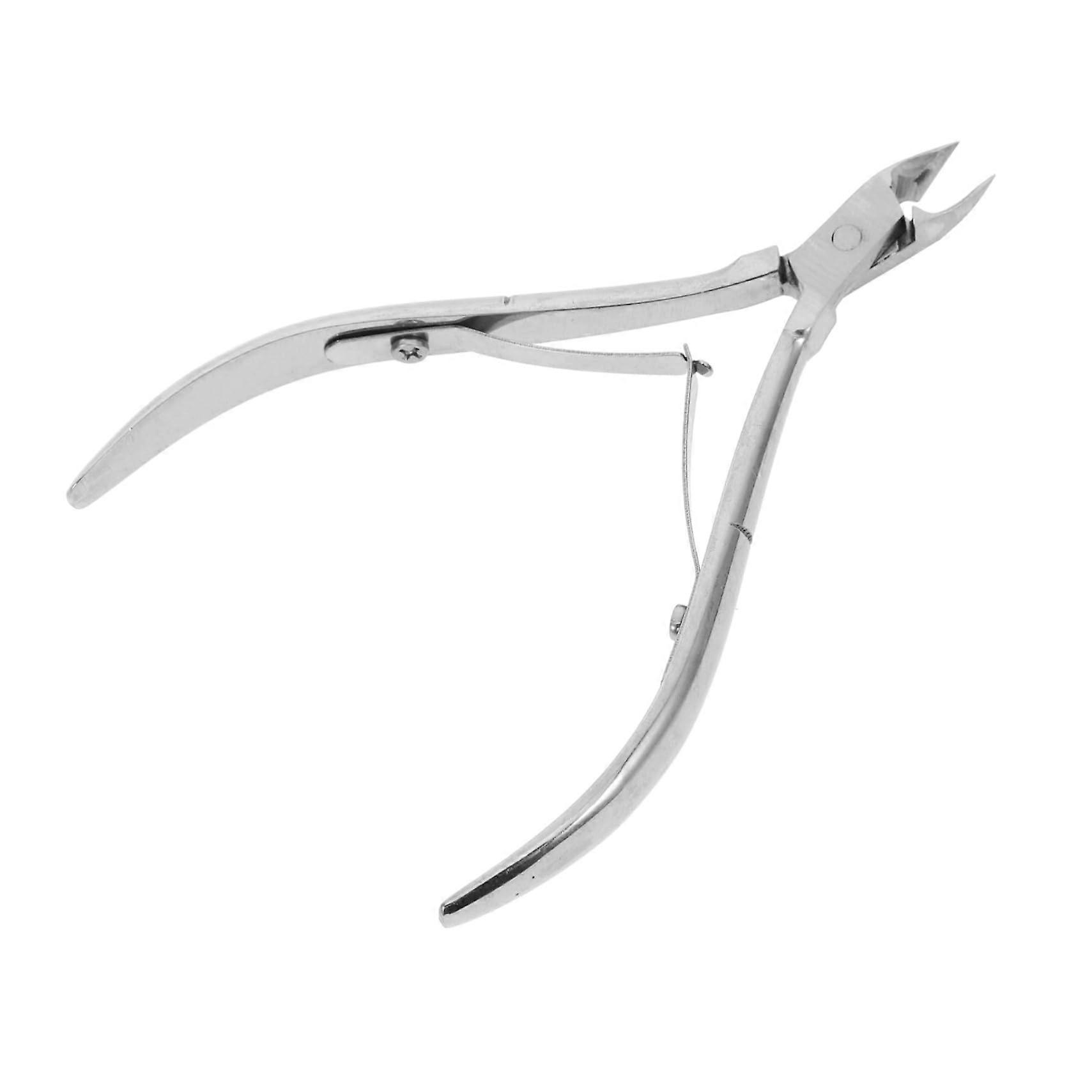Stainless Steel Cuticle Nipper with Ergonomic NonSlip Grip, Precise Long Jaw Manicure Tool for Salon and Home Use