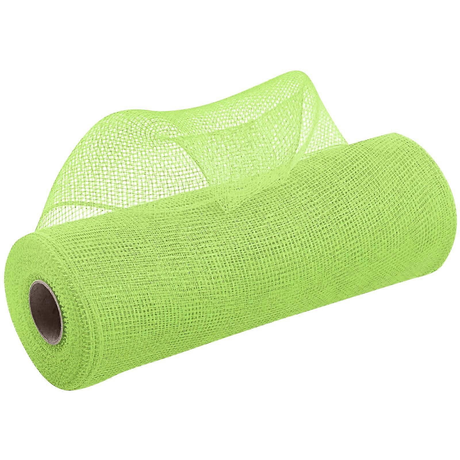 WEANT 10"x30ft Light Green Wired Ribbon, compatible with Easter Wreaths & Swags, Spring Deco Mesh for St. Patrick's Day, E5