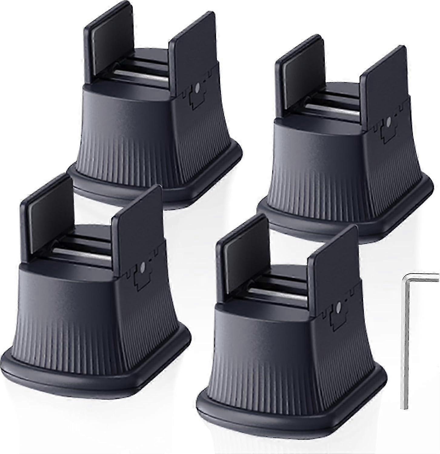 Adjustable Bed Risers with Screw Clamp - Fits Legs Width from 0-2.36 Inch