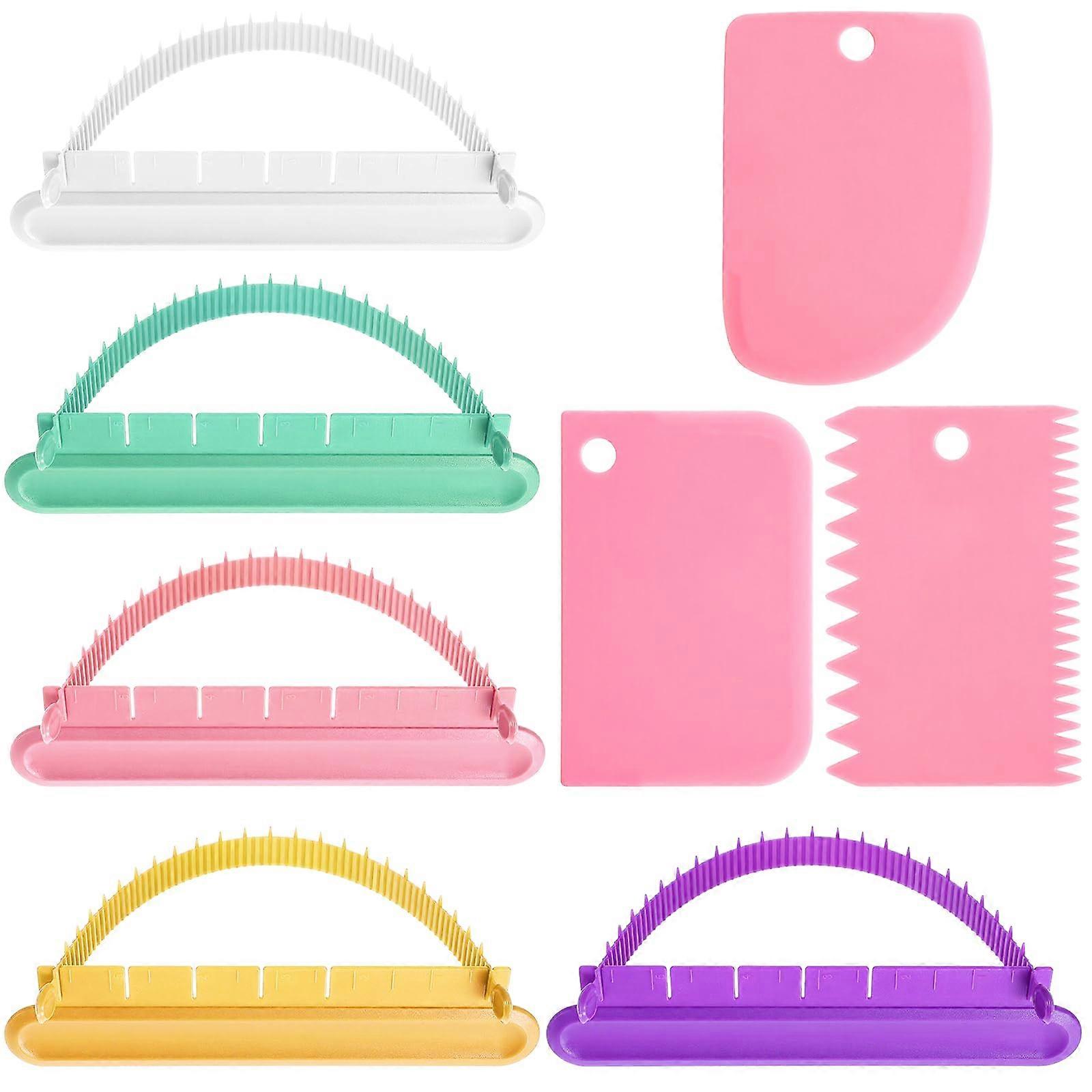 8 Pack Cake Decorating Tools Adjustable Fondant Arch Ruler Precise MultiSize Guide for Bakers