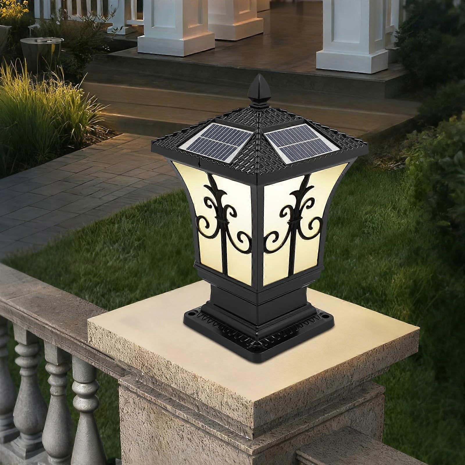 Outdoor Solar Lamp and Solar Post Light with Remote Control, Dual Power, 4 Colors, Waterproof for Garden, Pillars, Patio