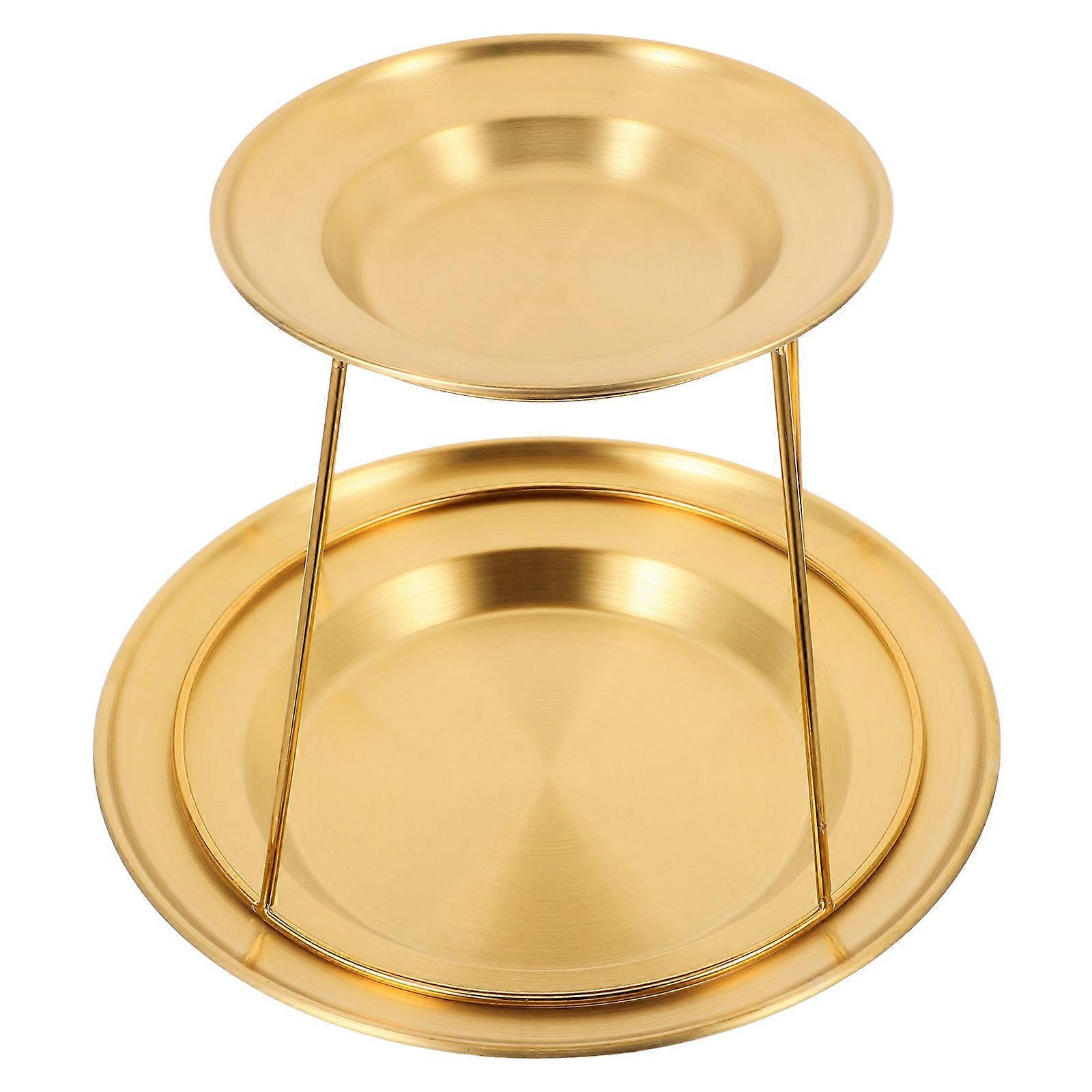 Seafood Platter Holder Stainless Steel Double Layer Display Rack