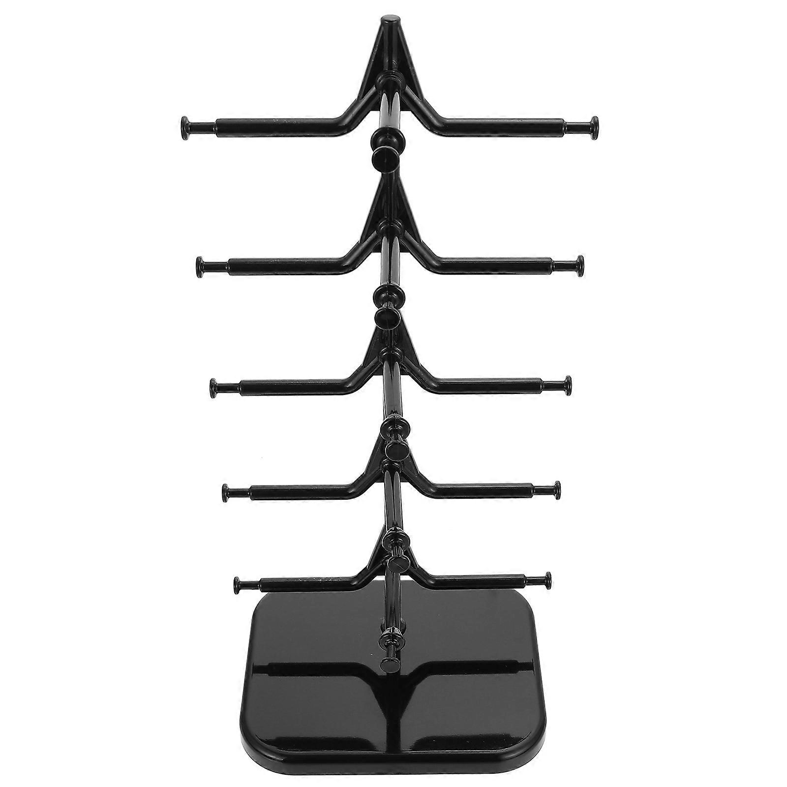 Sunglasses Holder Plastic Glasses Display Rack for Storage 2Pcs Black