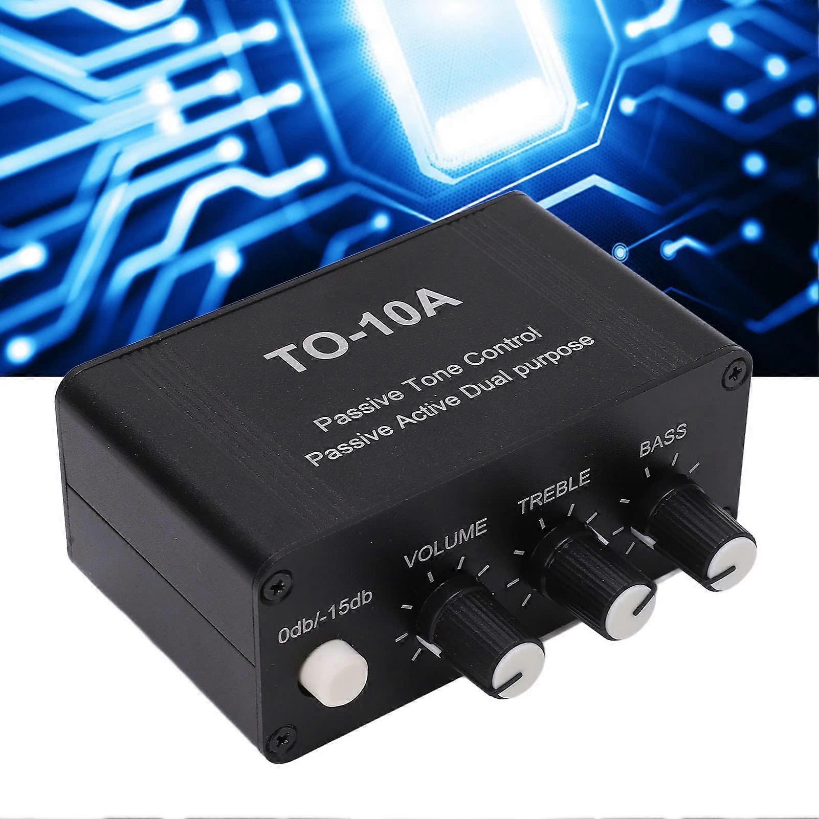 3.5mm Input Output Mini Stereo Preamplifier NE5532 Headphone Amp With Treble Bass Volume Control For Portable Devices