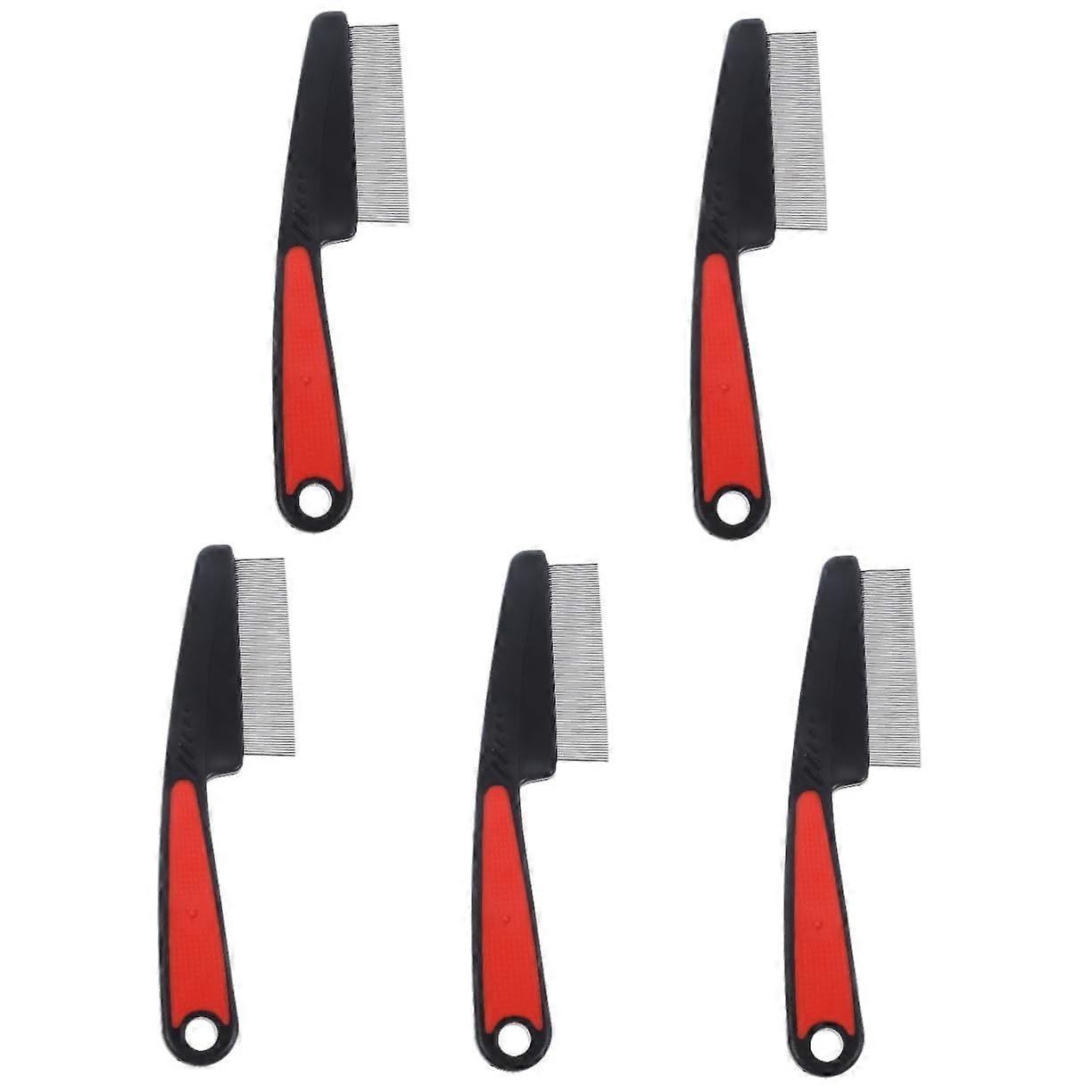 Stainless Steel Fine Tooth Hair Comb Set for Precision Styling and Dandruff Removal