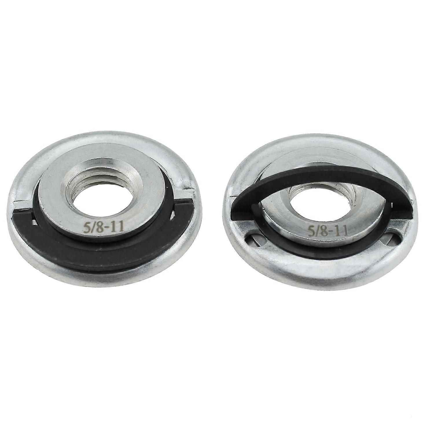 2PCS 5/811 Quick Change Angle Grinder Flange Nut with Ring Pull Release and Secure Lock