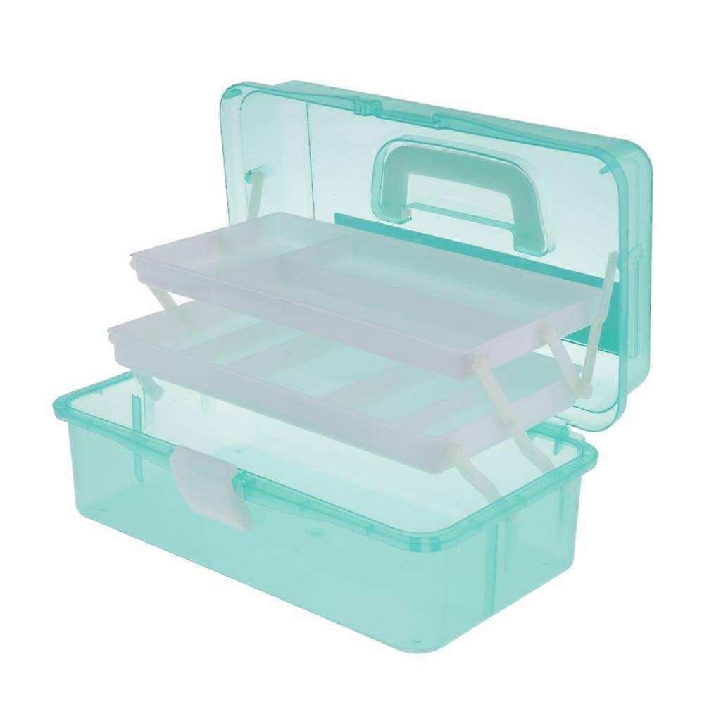 Huge Space Plastic Storage Box -Transparent Storage Case -3 Layers Toolbox