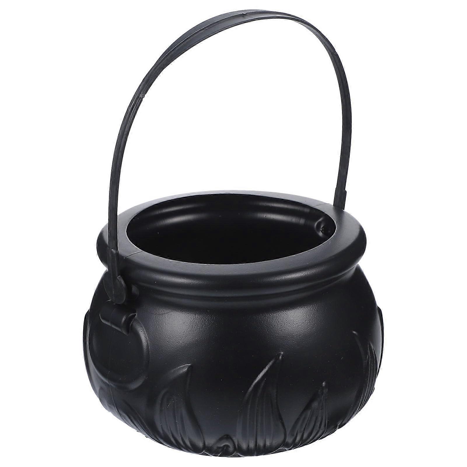 Halloween Cauldron Candy Bucket with Large Capacity, Classic Witch Design for Trick or  Parties