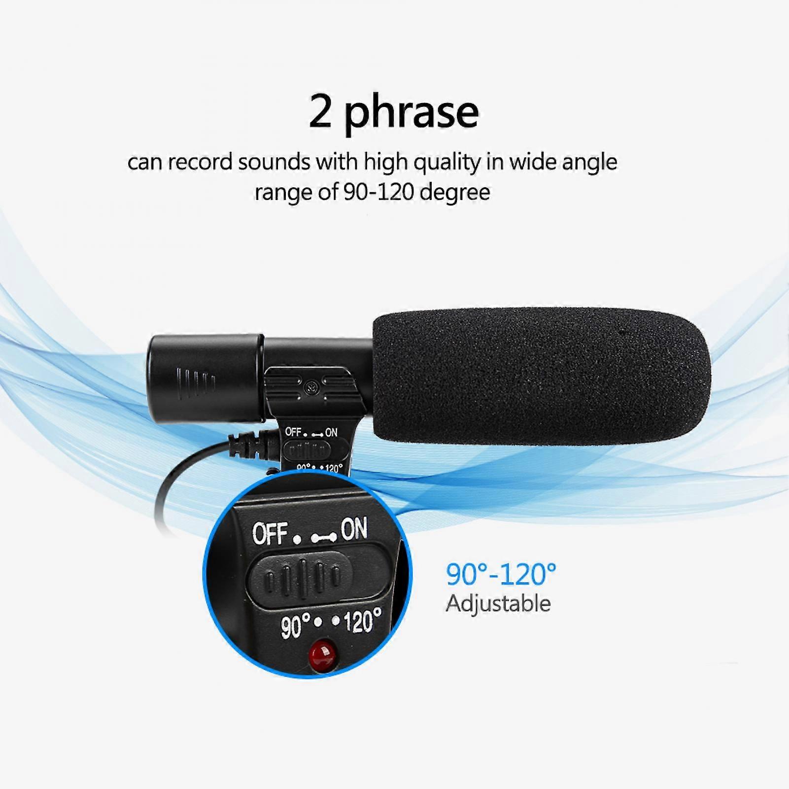 LYUMO Lightweight Portable Condenser Microphone with Windsheid for Camera Camcorder,Microphone, Interview Microphone