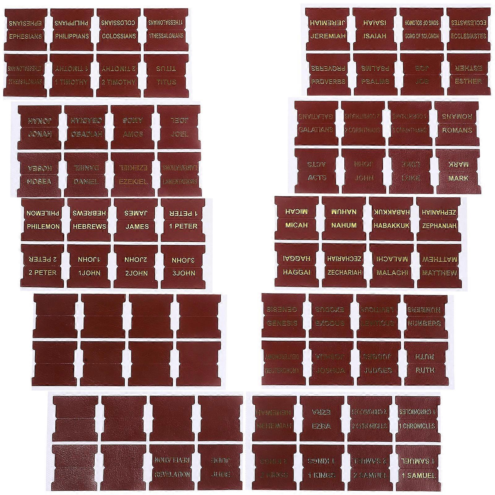 Bible Tabs Index Tabs for Study 30 Sheets Small Stickers Light Brown
