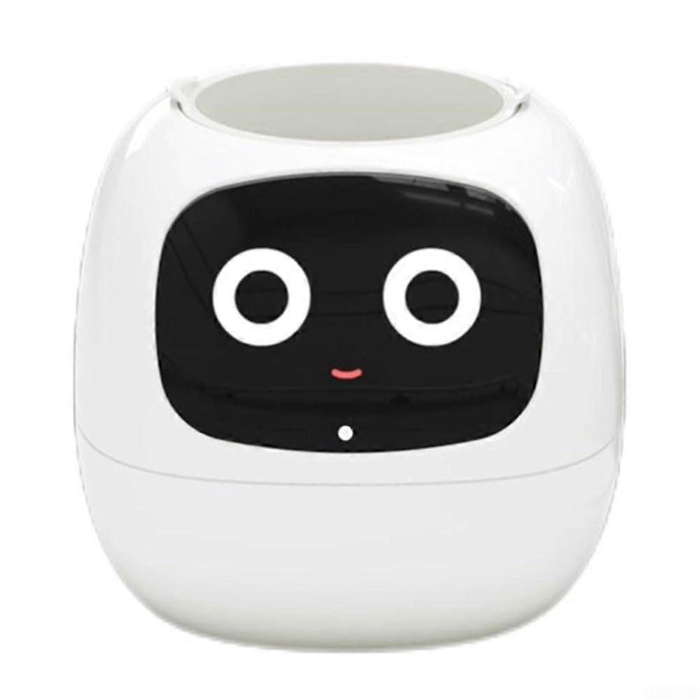 Smart Flower Pot with Smart Sensor Watering and Interactive Virtual Pet, White Indoor Planter