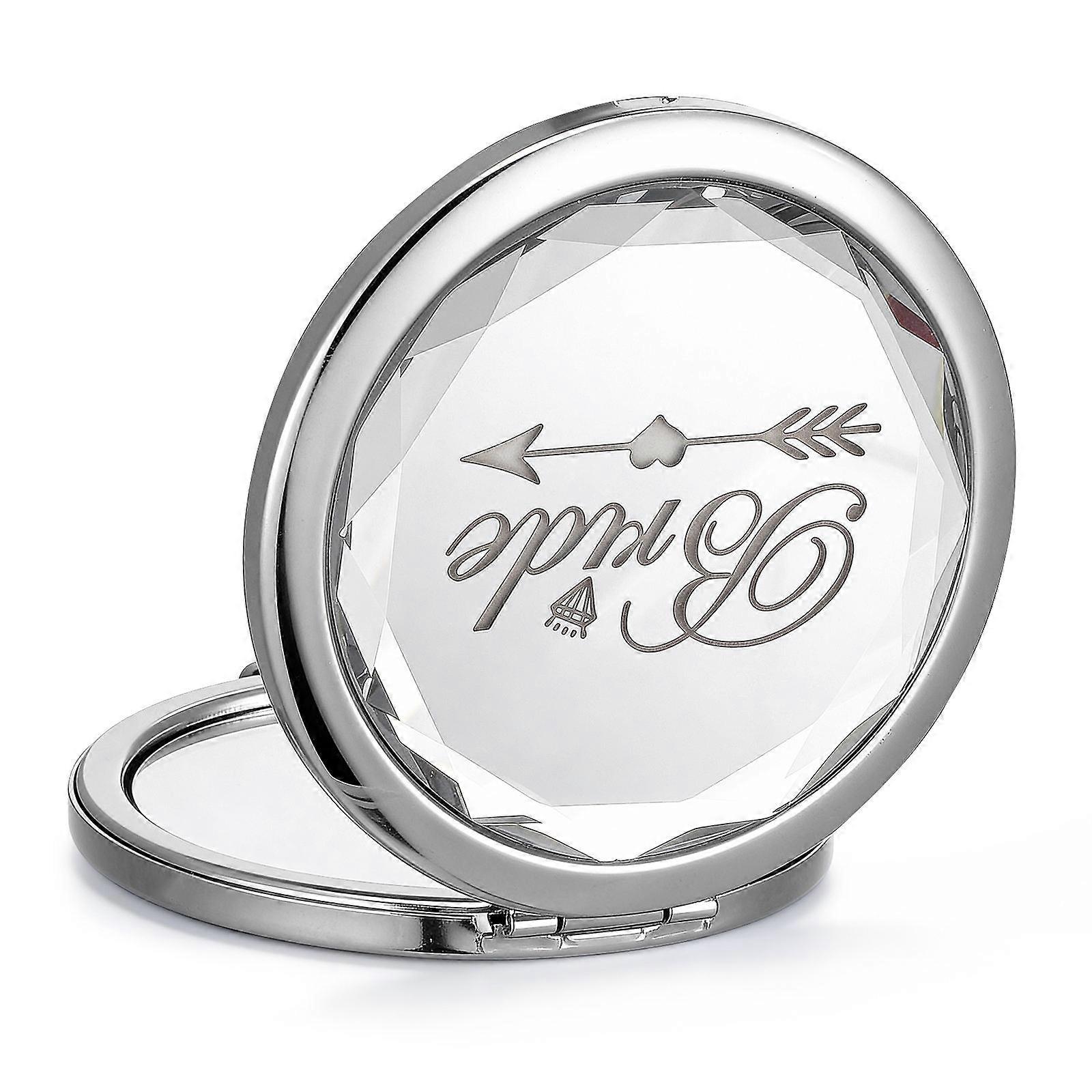 Silver Bride Pocket Mirror Compact Mirror for Women Makeup