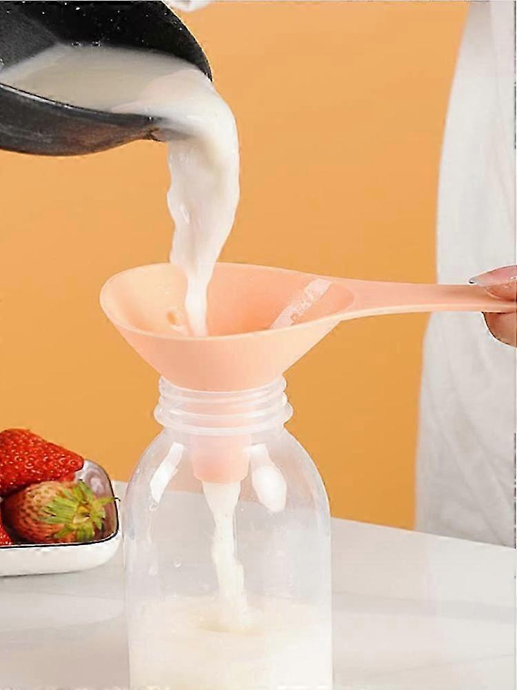 6-in-1 Funnel Set Multi-functional Filter Kitchen Tools for Home, PP Material  pink