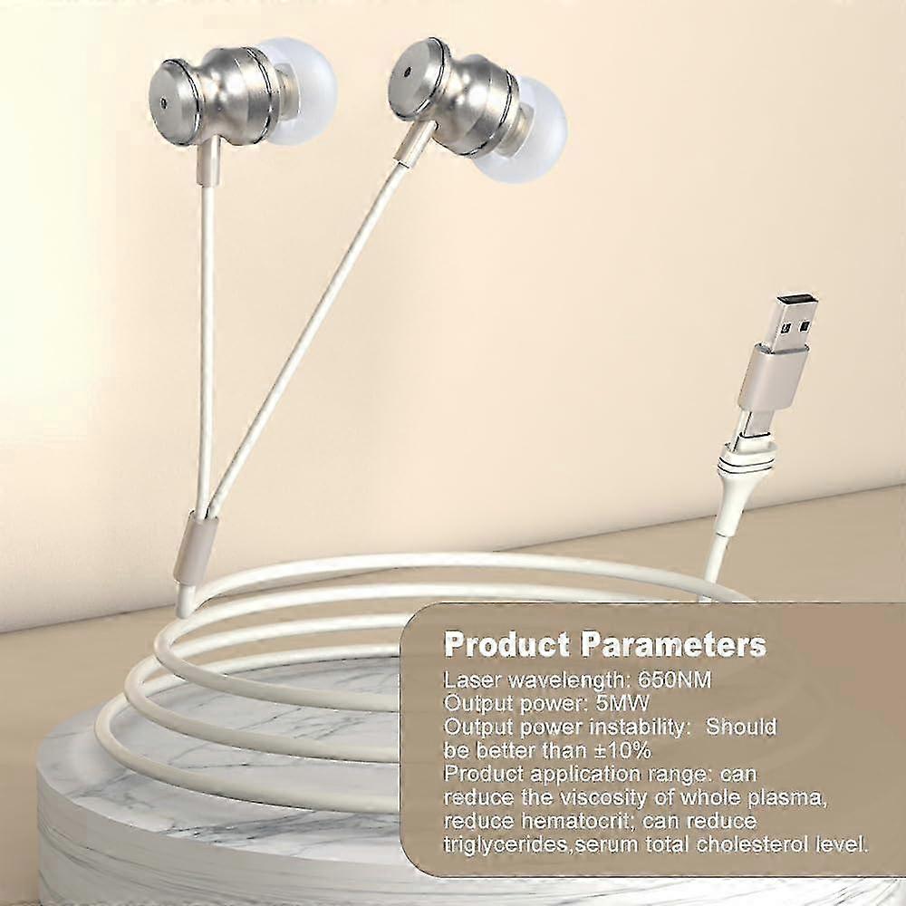 Infrapeace 650nm Red Light Earplugs  Support for Tinnitus, USB  TypeC Compatible