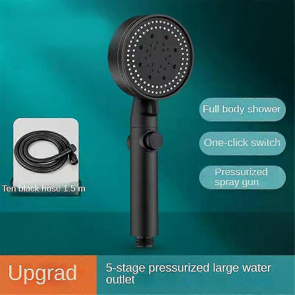 Adjustable High-Pressure Shower Head with 5 Spray Modes and Water-Saving Hose