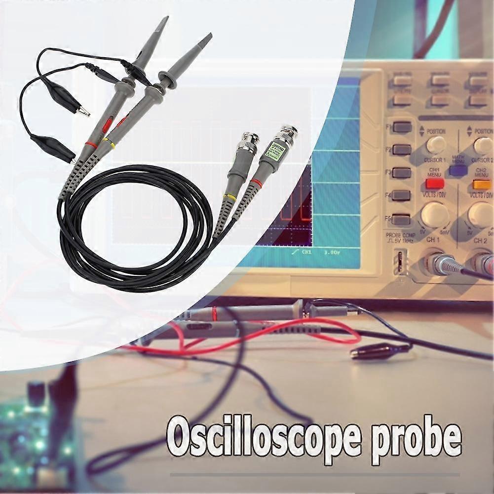 2pcs 100MHz High Precision Scope Clip Test Probes P6100 Oscilloscope Probe Kit