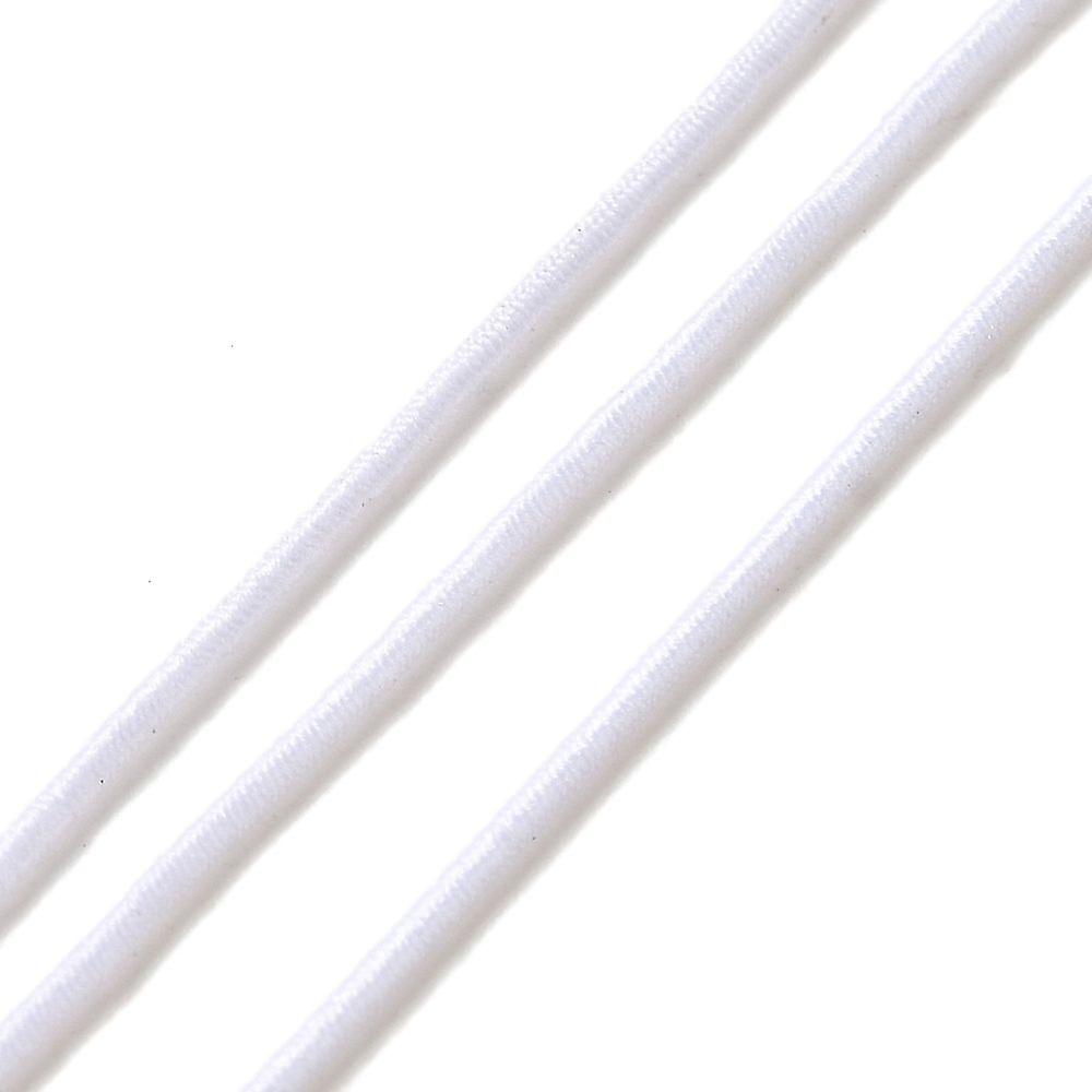 Elastic Cord White about 1mm thick about 25.15~27.34 yards(23~25m)/bundle