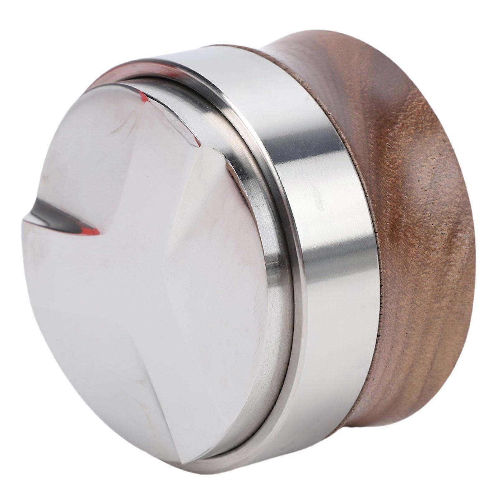 58mm Coffee Distributor and Espresso Leveler with Adjustable Precision Stainless Steel Walnut Handle