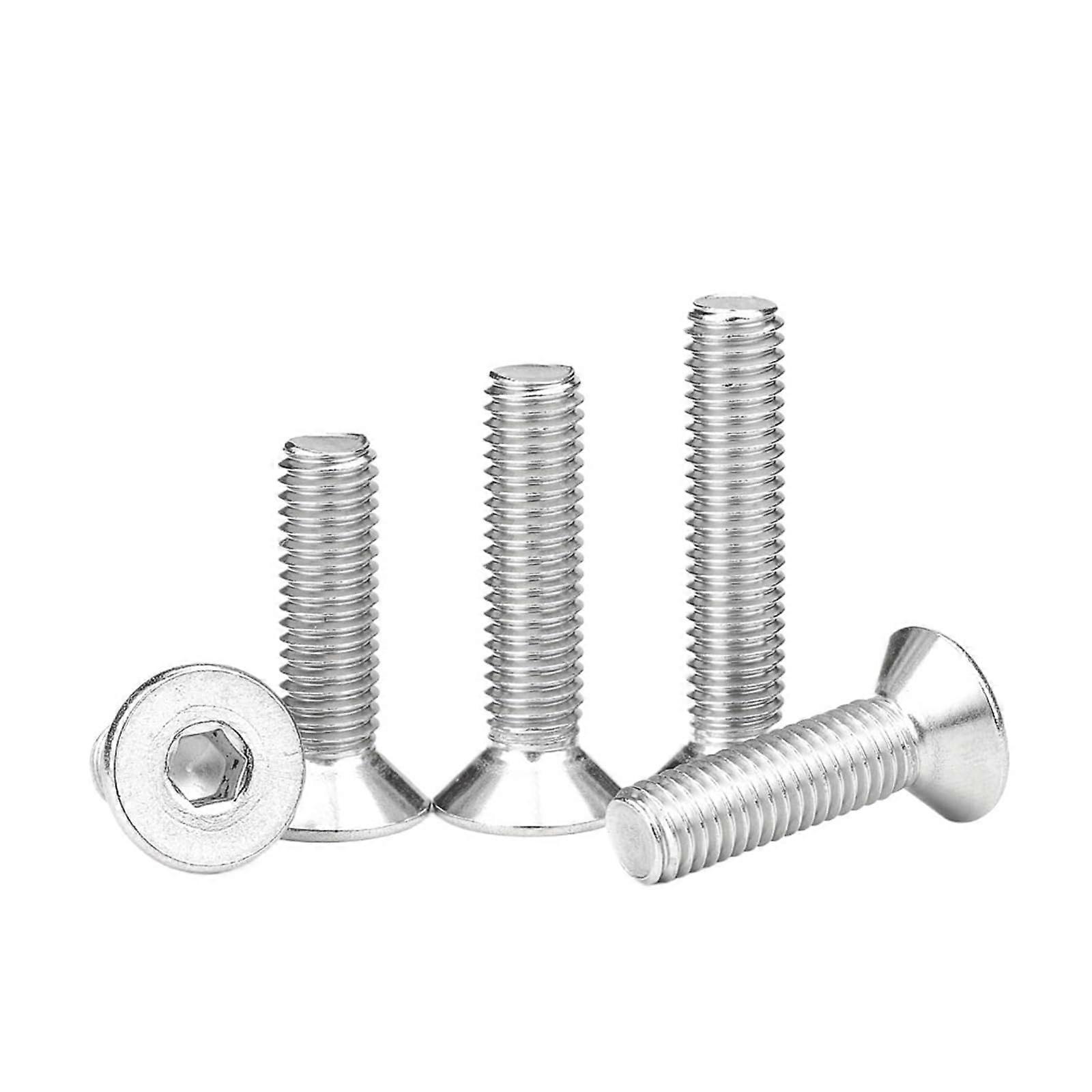 250pcs Metric Stainless Steel Hex Socket Countersunk Flat Head Allen Bolts Assorted Sizes
