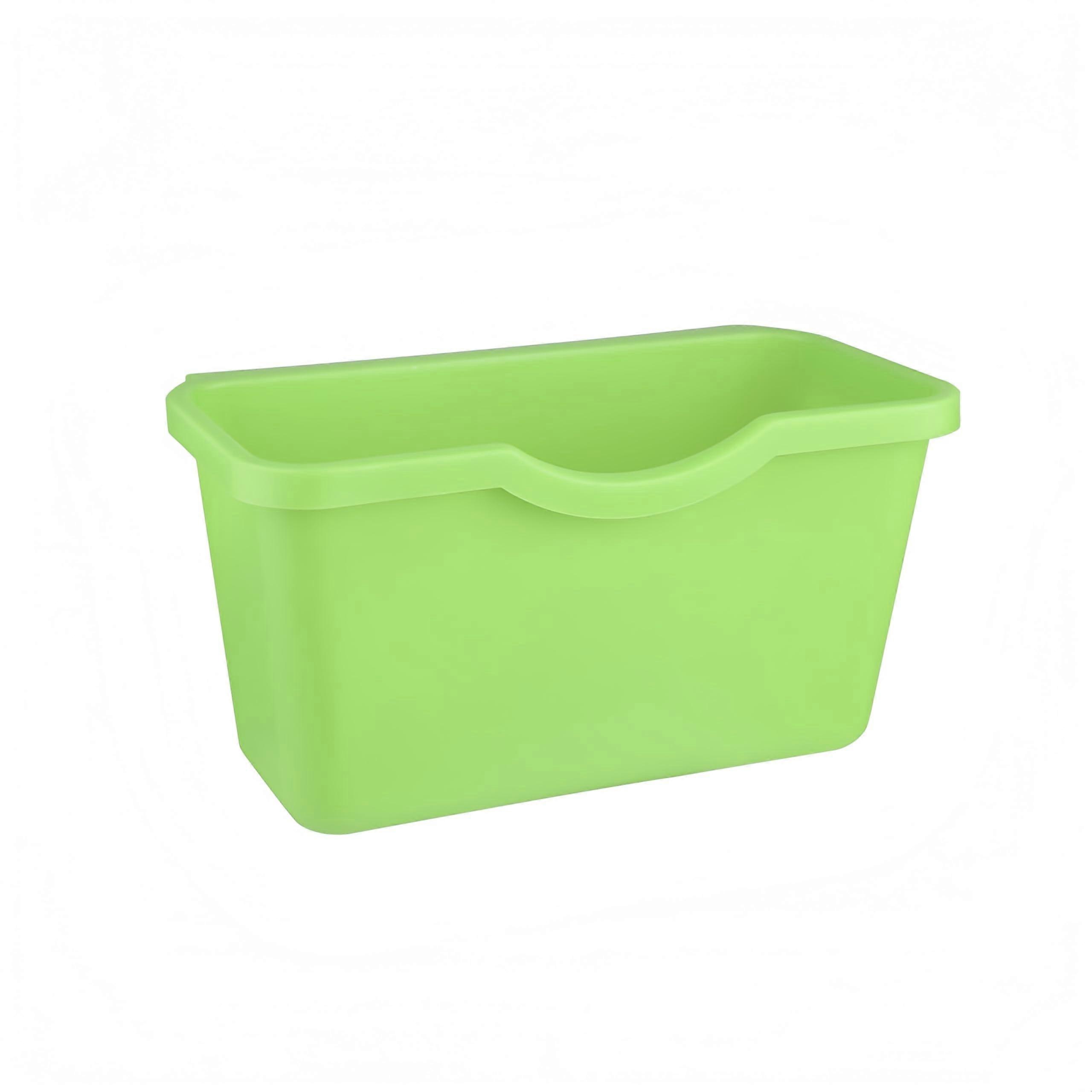 Hanging Trash Can for Kitchen Cabinet, Space Saving Green Plastic Garbage Bin for Sink Area