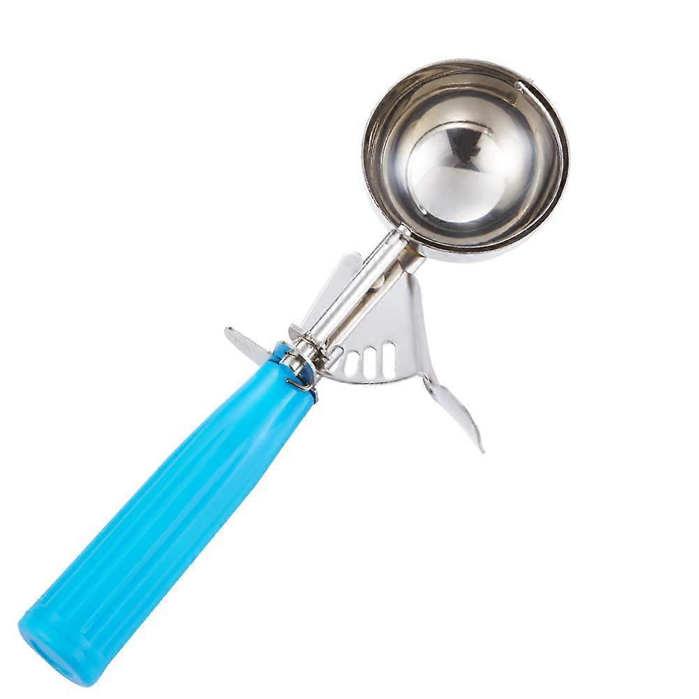 Cookie Scoop 2 oz Stainless Steel with Blue Handle, Ergonomic Release for Precise Portion Control