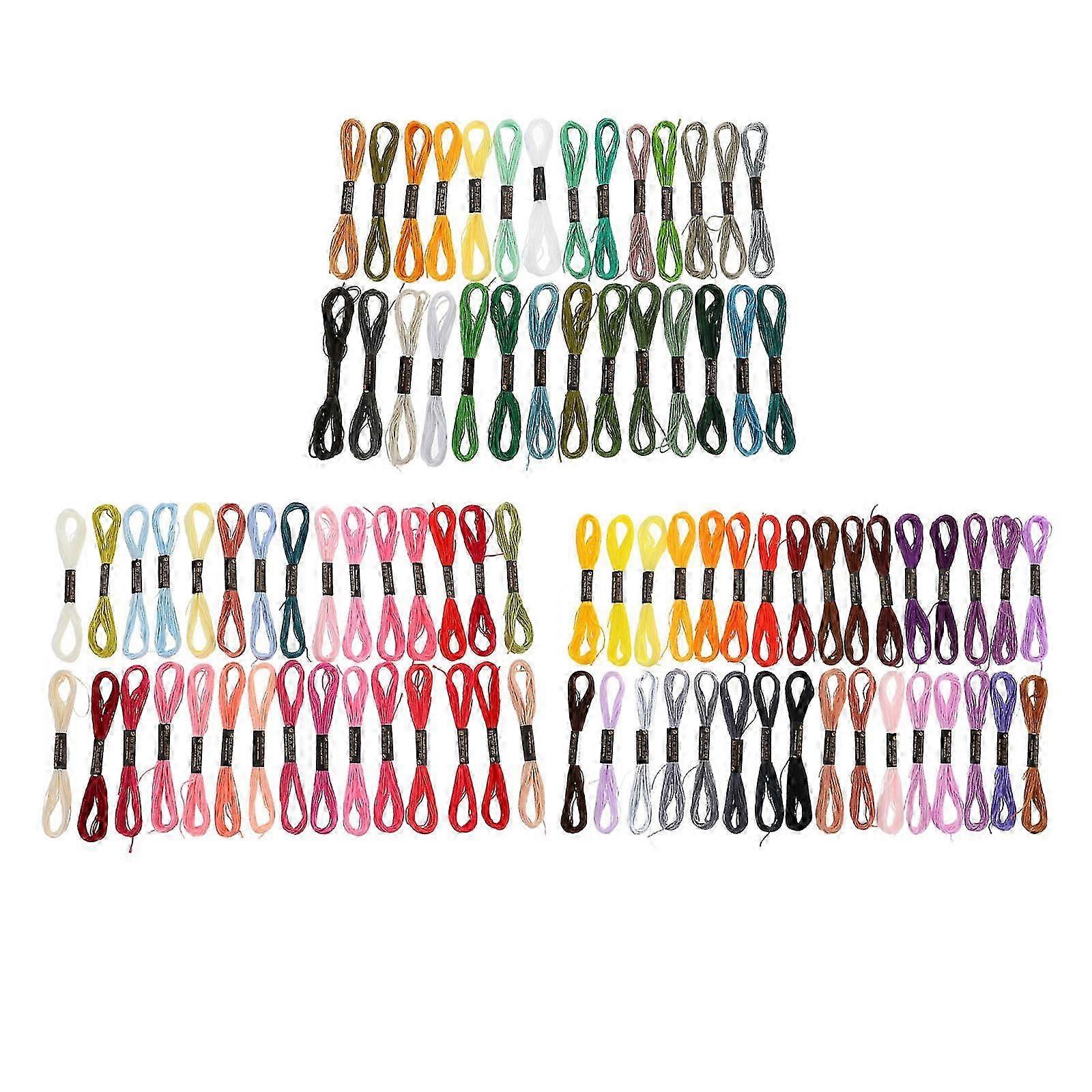 Embroidery Threads 100Pcs for Art Projects Hand Knitting Assorted Color Polyester Material