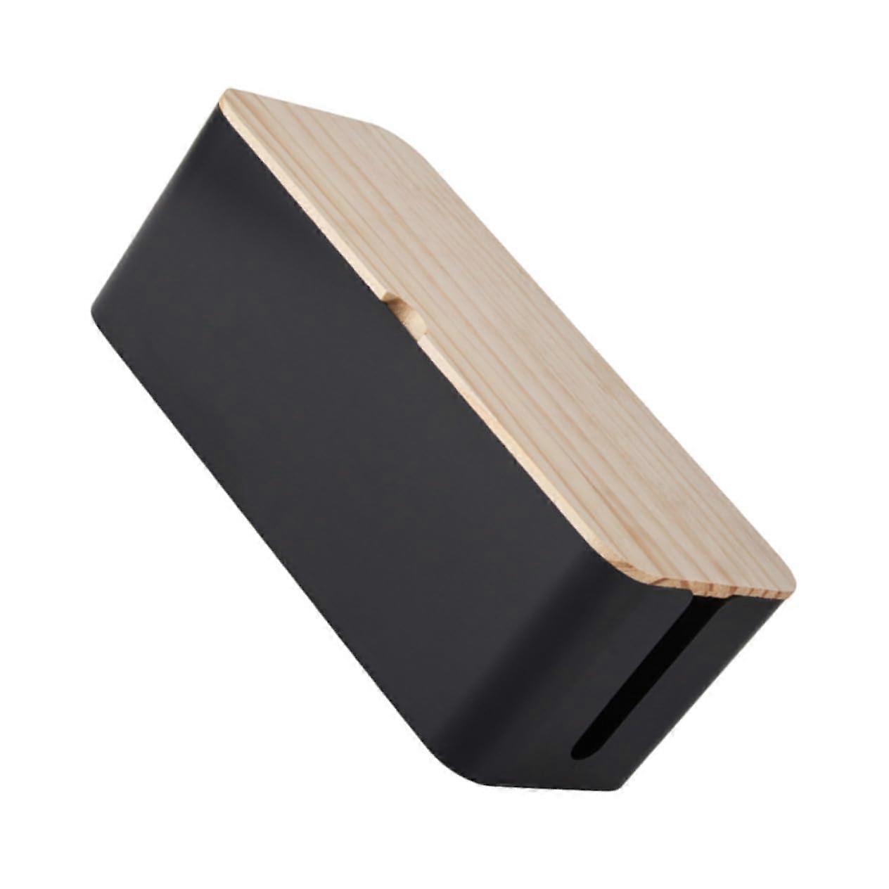 Cable Management Box with Large Opening, Removable Cover and Heat Dissipation for Power Strips